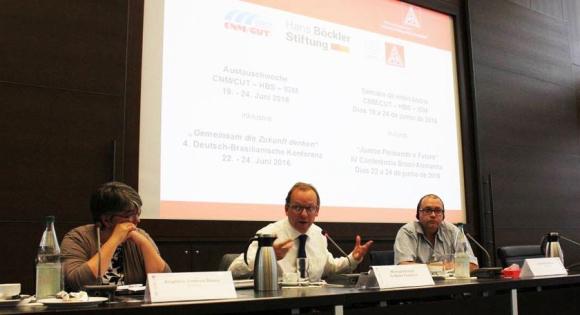 Sindicalistas alemães / / Créditos: CNM/CUT Sindicalistas alemães