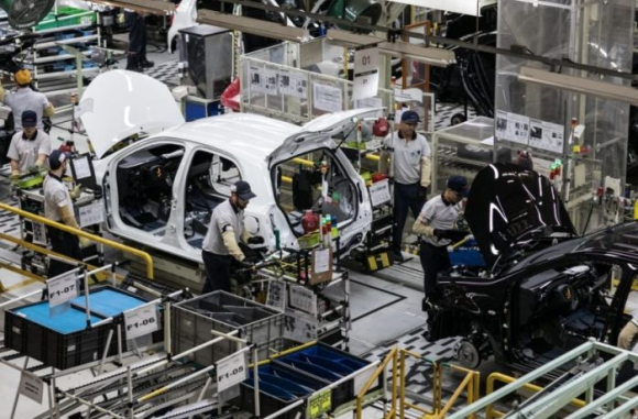 Imagem da produção da Toyota